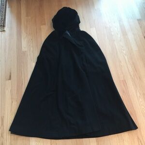 Irish Walking Cape Cloak Wool Hooded Black Made in Ireland Molina Jimmy Hourihan
